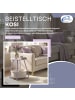 Coemo Beistelltisch Kosi mit Canvas Korb - Metallgestell mit Stoffkorb in Lila