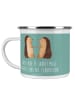 Mr. & Mrs. Panda Camping Emaille Tasse 15. Hochzeitstag Gläserne... in Meeresbrise