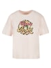 F4NT4STIC Tee Mothers Day Floral Design Happy Mom in pink