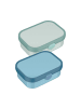 Mepal 2er Set Brotdosen mit Einsatz & Gabel Campus 700 ml in Cool Blue & Cool Mint