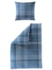 JACK 2 tlg. Biber Bettwäsche 135x200cm Classic Karo in Blau