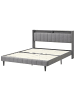 Beliani Doppelbett mit LED BEAULIEU in Grau/Schwarz - (W) 168 x (H) 103 x (L) 218 cm