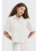 Fransa Kurzarm-Bluse FREMMY Box fit in WHISPER WHITE EMBROIDERY