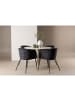 ebuy24 Essgruppe Plaza (5-teilig) Whitewash, schwarz 100 x 100 cm