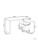 Beliani Schreibtisch SOGNE in Braun/Weiß - (W) 140 x (H) 75 x (L) 100 cm