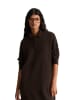 Marc O'Polo DENIM Polo-Strickkleid oversize in Dark Brown Melange