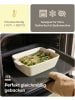 Praknu Auflaufform Keramik Weiß 21cm – Backofen 280°C & Mikrowelle