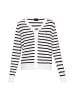 DreiMaster Women Cardigan in offwhite black stripe