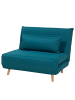 Beliani 2-tlg Einzelsofa SETTEN in Blau/Braun