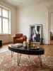 KADIMA DESIGN Couchtisch 100x50x40 cm Mango Massivholz Metall Sofatisch, Design