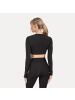 SMILODOX Crop Longsleeve Thalina in Schwarz