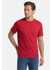 Redmond T-Shirt Basic in Rot / schwarz