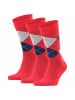 Burlington Socken 3er Pack in Rot/Blau/Grau