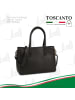 Toscanto Leder Handtasche Toscanto Tasche schwarz ca. 35cm