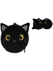 i-Total Kissen mit Schlafmaske, verschließbares Kissen mit Haken schwarze Katze