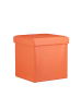 relaxdays Faltbarer Sitzhocker in Orange - (B)38 x (H)38 x (T)38 cm