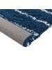 Beliani Shaggy TASHIR in Blau/Weiß - (W) 80 x (H) 80 x (L) 150 cm