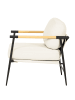 home24 Loungesessel KOCANUS in Creme / Schwarz