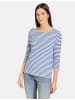 Gerry Weber T-Shirt 3/4 Arm in Ecru/Weiss/Blau Ringel