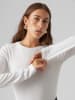 Vero Moda Dünner Pullover Langarm Shirt VMROMA in Weiß-2