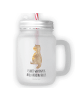 Mr. & Mrs. Panda Trinkglas Mason Jar Otter Bauch mit Spruch in Transparent