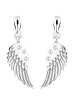 Elli Ohrringe 925 Sterling Silber Engel, Flügel in Weiß