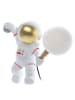 COFI 1453 Astronaut LED Tischleuchte Nachlampe mit Mondmotiv in Weiß