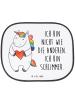 Mr. & Mrs. Panda Sonnenschutz Einhorn Herz mit Spruch in Weiß