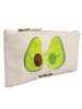Mr. & Mrs. Panda Schminktasche Avocado Pärchen ohne Spruch in Weiß