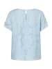 More & More elegante Kurzambluse, Blumendessin in soft cloudblue