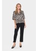 SAINT TROPEZ Kurzarm-Bluse SafinaSZ Gerade Passform in Soft Regular Leopard