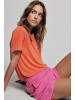 Vila Basic T-Shirt Kurzarm Rundhals Top Oberteil VIMODALA in Orange