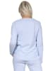 NORMANN langarm Schlafanzug Oberteil Pyjama Shirt Mix & Match Streifen in hellblau