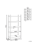 Beliani Regal XITTA in Silber/Braun - (W) 90 x (H) 180 x (L) 40 cm