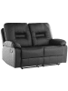 Beliani 2-Sitzer Sofa BERGEN in Schwarz - (W) 146 x (H) 101 x (L) 73 cm