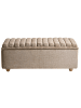 Beliani Bettbank SALIDA in Beige/Braun - (W) 115 x (H) 54 x (L) 39 cm