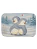 Mr. & Mrs. Panda Badematte Pinguine Kuscheln Design ohne Spruch in Weiß