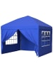 ABRIHOME Pavillon in Blau 3x3 m mit 4 Seitenwänden Höhenverstellbar