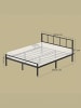 VASAGLE Bettgestell Conner in Mattschwarz - (B)140.5 x (H)87 x (T)206.5 cm