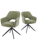 DUBI Möbel 2er-Set: Drehstuhl Mika-Nils in Grün - (B)60 x (H)87 x  (T)65 cm