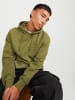 Jack & Jones Struktur Hoodie Kapuzen Pullover JCOBLACK in Olive