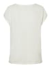 More & More elegantes Kurzarmshirt, Perlenausschnitt in off white