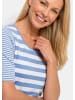 GOLDNER Streifenshirt aus softer Baumwollmischung in blau / weiß / geringelt