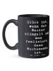Mr. & Mrs. Panda Tasse Spruch Glück am Wochenende mit Spruch in Schwarz