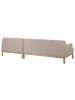 Beliani Ecksofa SOSJO in Braun - (W) 251 x (H) 74 x (L) 132 cm