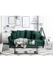 Beliani 3-Sitzer Sofa BORNHOLM in Grün/Schwarz - (W) 197 x (H) 76 x (L) 79 cm