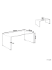 Beliani Couchtisch KENDALL in Transparent - (W) 50 x (H) 40 x (L) 100 cm