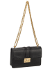 Seidenfelt Handtasche Roros East-West in Black/Gold