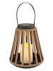 Globo lighting Solarleuchte "SOLARLEUCHTE KUNSTSTOFF HOLZOPTIK, 1XLED" in brown