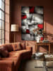 KADIMA DESIGN Läufer Patchwork pflegeleicht Wohnzimmer Schlafzimmer Flur in Rot